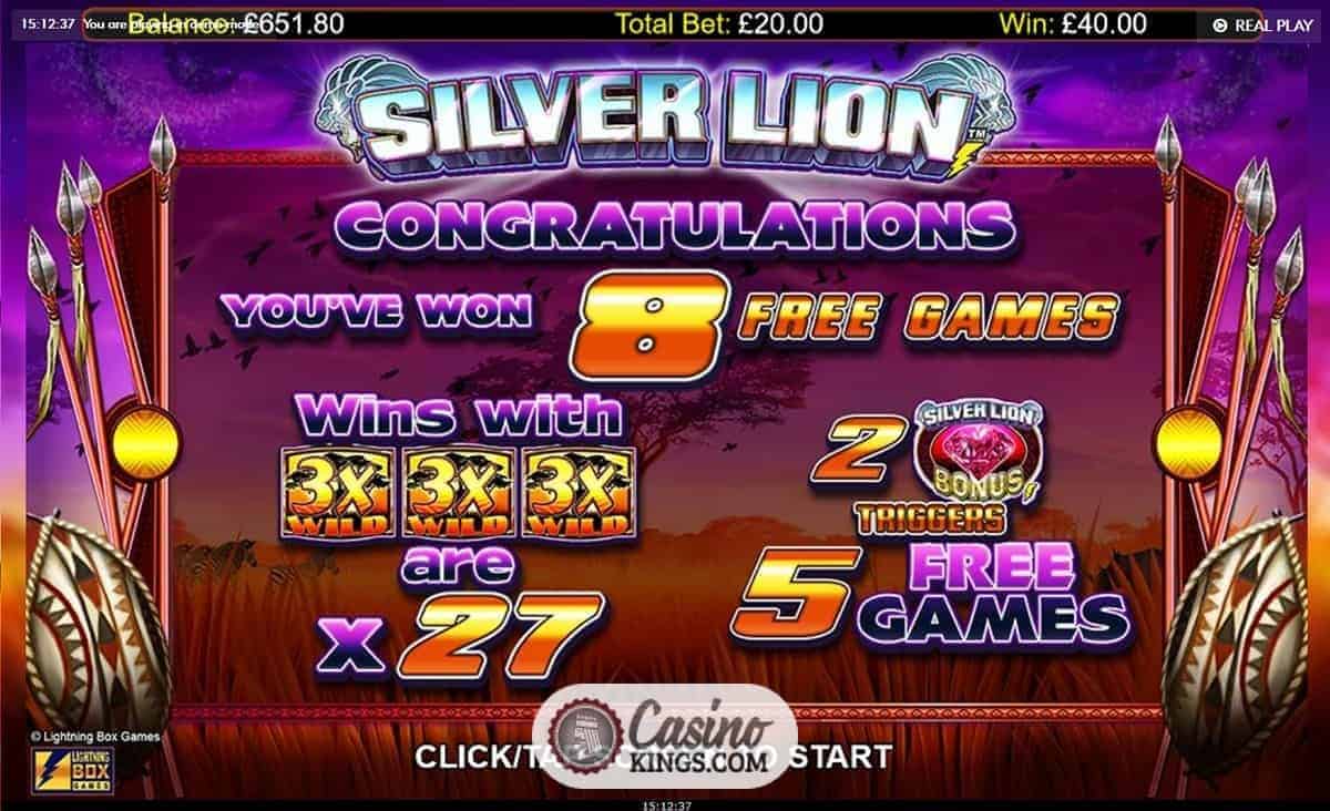 Silver Lion Slot Symbols