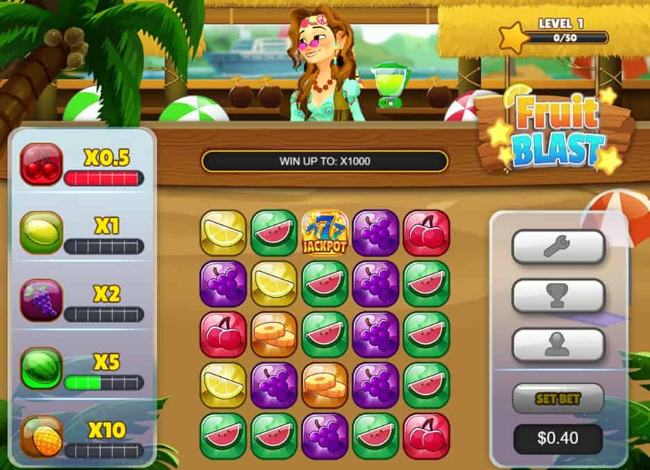 Fruit blast slot