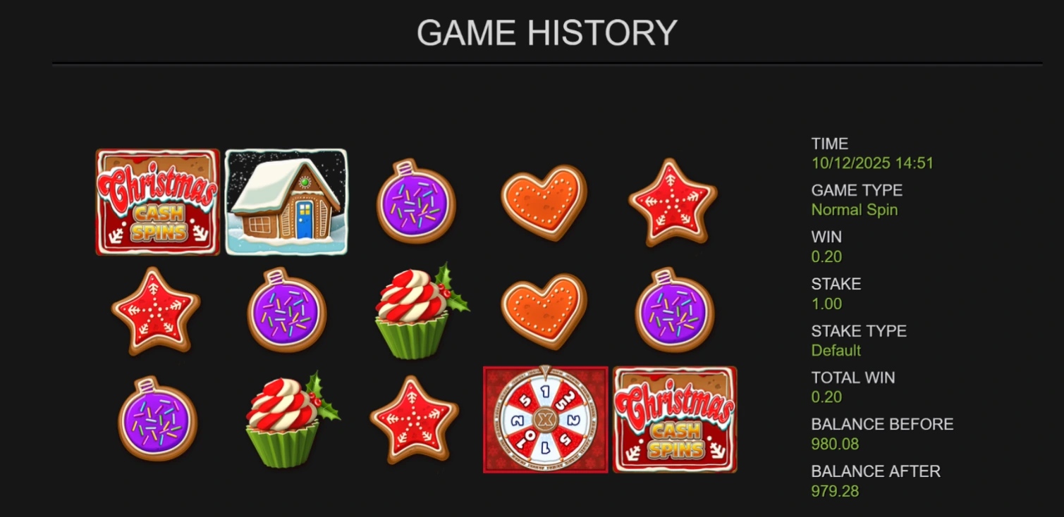 Christmas Cash Spins