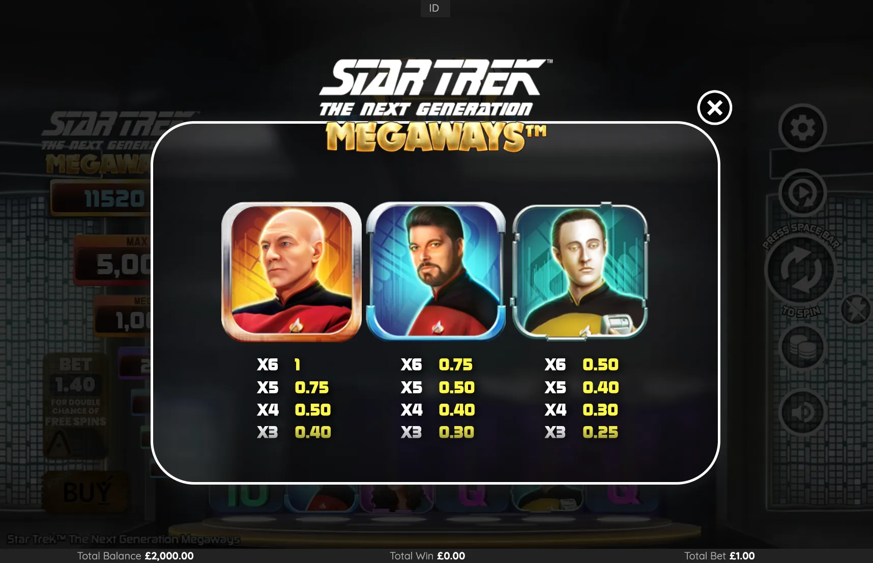 Star Trek: The Next Generation Megaways