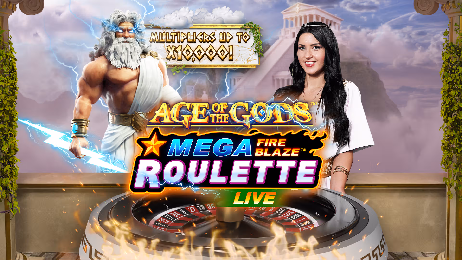 Age of the Gods Mega Fire Blaze Roulette Live