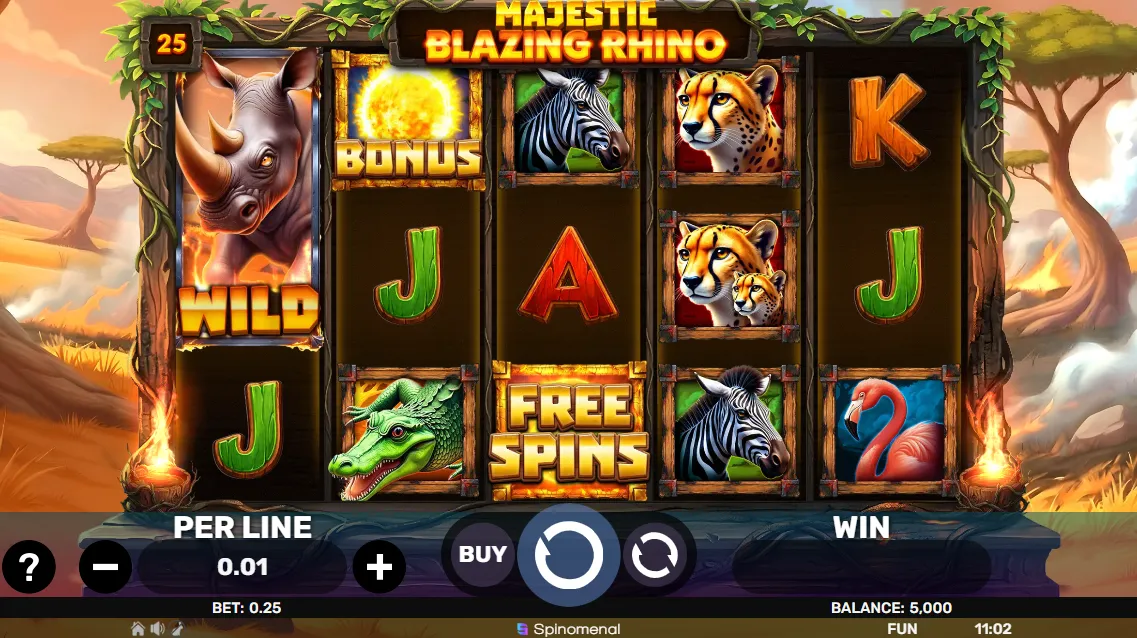 Majestic Blazing Rhino