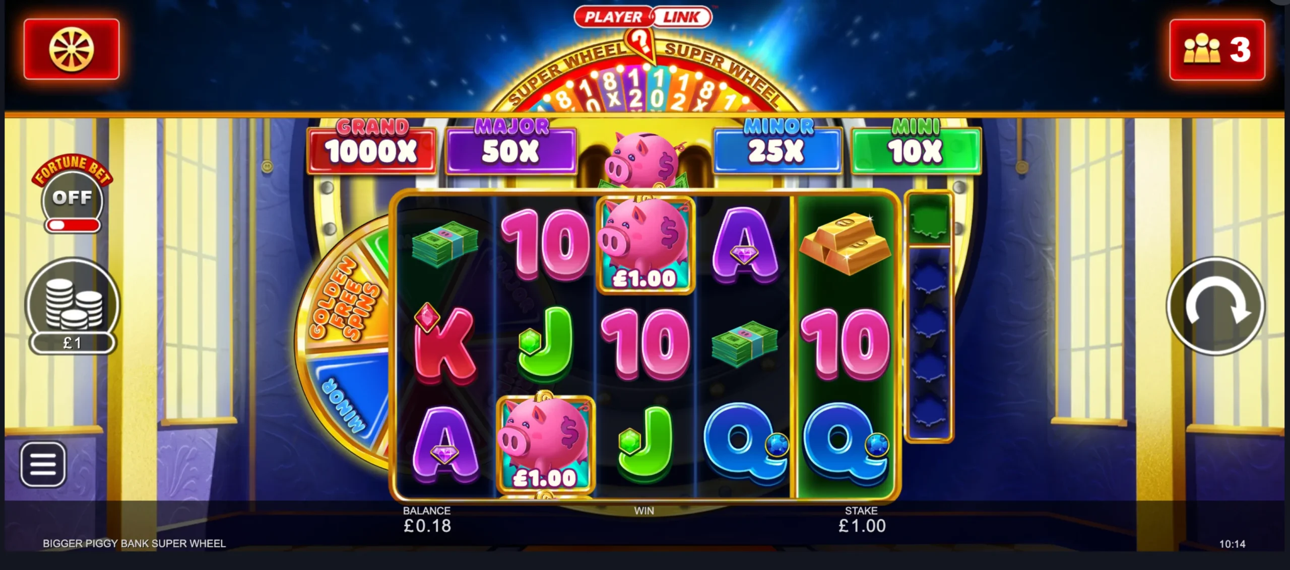 Bigger Piggy Bank Super Wheel