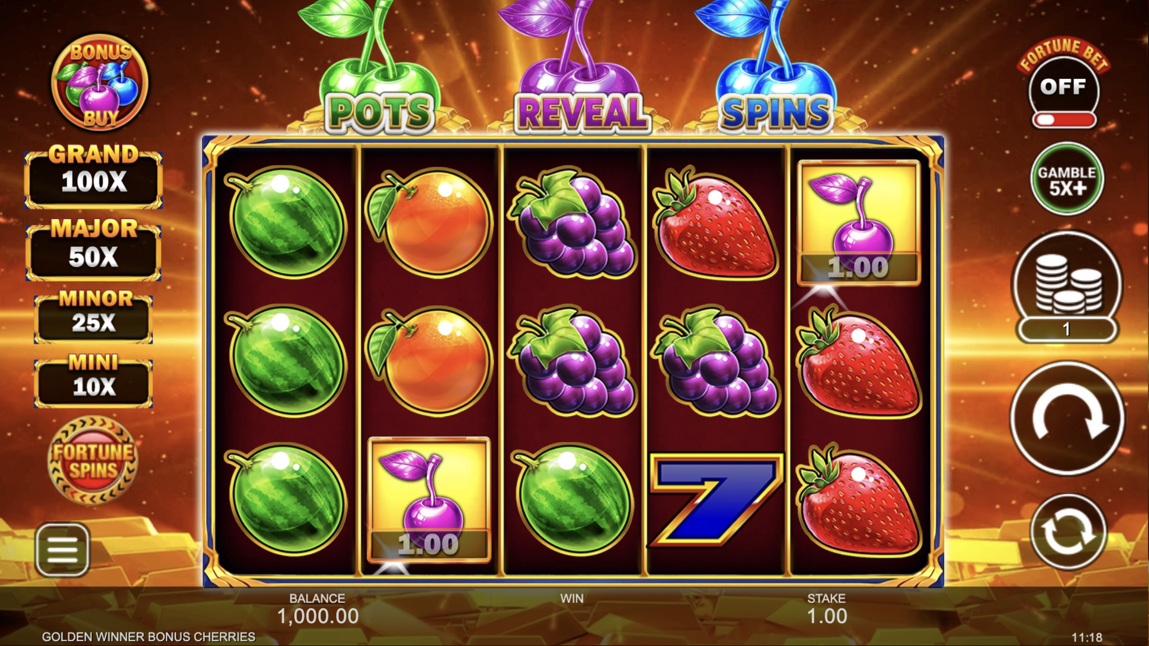 Golden Winner Bonus Cherries